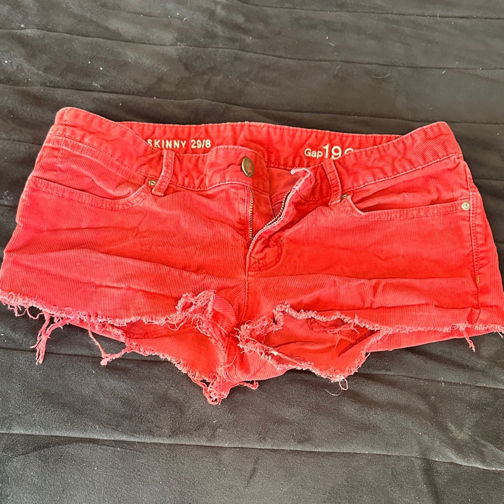 GAP Women's Vibrant Red Jean Shorts